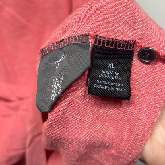 Marc Anthony XL Red pink Polo Shirt Short Sleeve Cotton/Polyester Blend - Picture 5 of 6